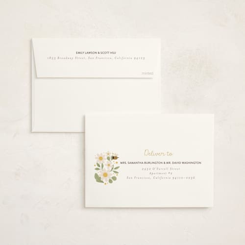 This is a greige baby shower invitations with standard by Itsy Belle Studio called little honey printing on signature in standard