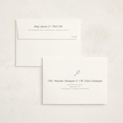 This is a blueberry baby shower invitations with standard by Benita Crandall called boujee printing on signature in standard