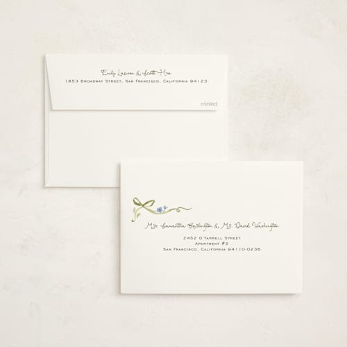 This is a powderblue baby shower invitations with standard by Pati Cascino called bowls and buds printing on signature in standard