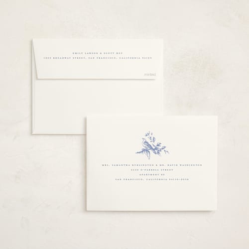 This is a blueberry baby shower invitations with standard by Teju Reval called dreamy toile printing on signature in standard