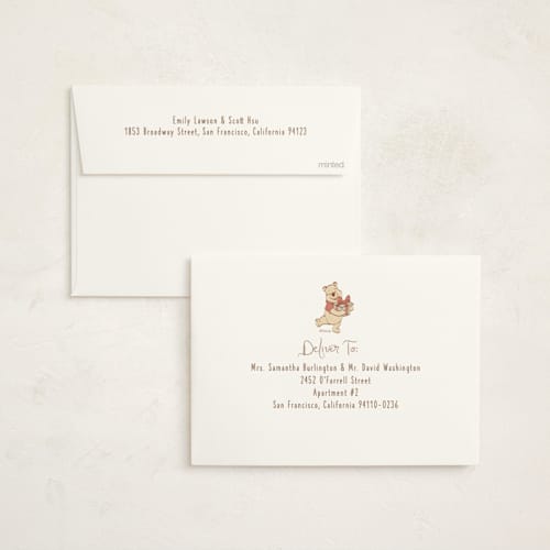 This is a sky baby shower invitations with standard by Teju Reval called disney's winter pooh printing on signature in standard