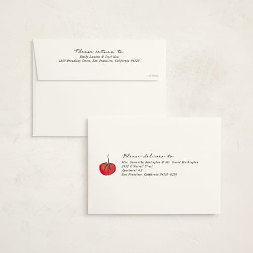 This is a lime baby shower invitations with standard by Jackie Crawford called petit pomodoro printing on signature in standard