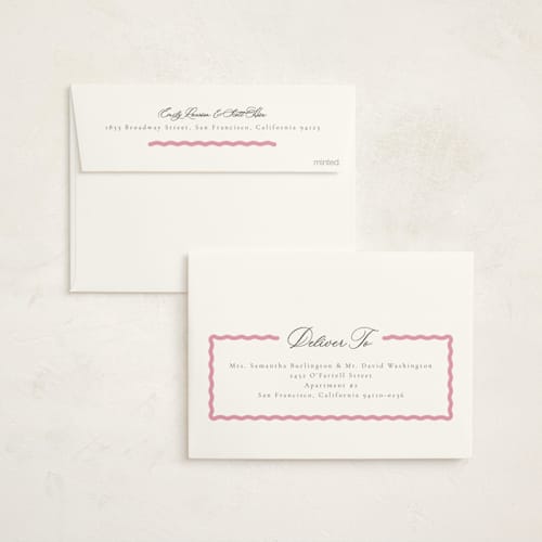 This is a watermelon baby shower invitations with standard by Jen Owens called wavy stripe printing on signature in standard