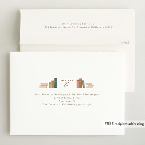 This is a hicory baby shower invitations with standard by Jennifer Wick called disney's belle's books printing on signature in standard