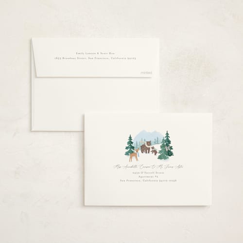 This is a sky baby shower invitations with standard by Jennifer Wick called winter wonderland printing on signature in standard