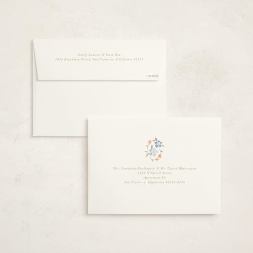 This is a icing baby shower invitations with standard by samovilka called bluefloralbaby printing on signature in standard