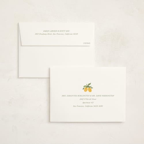 This is a pink lemonade baby shower invitations with standard by Angela Garrick called lemon and ribbon printing on signature in standard