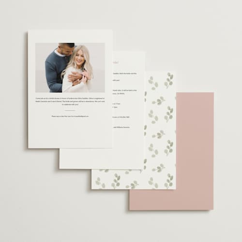 This is a rosebud bridal shower invitations with standard by Petra Kern called romantica printing on signature in standard