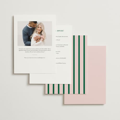 This is a bubblegum bridal shower invitations with standard by Stacey Meacham called prep club printing on signature in standard