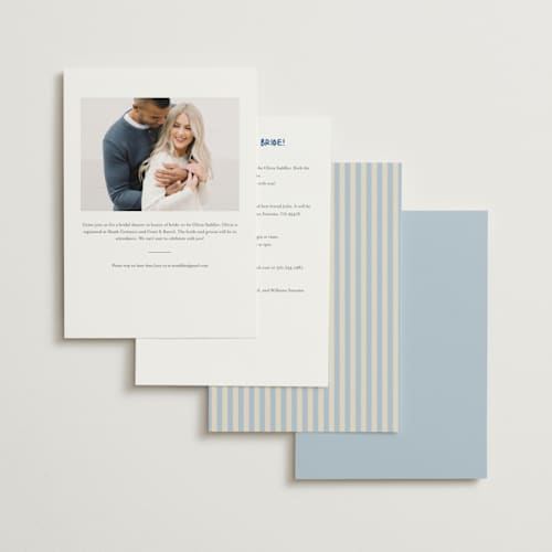 This is a pool bridal shower invitations with standard by Elly called sunny brunch printing on signature in standard