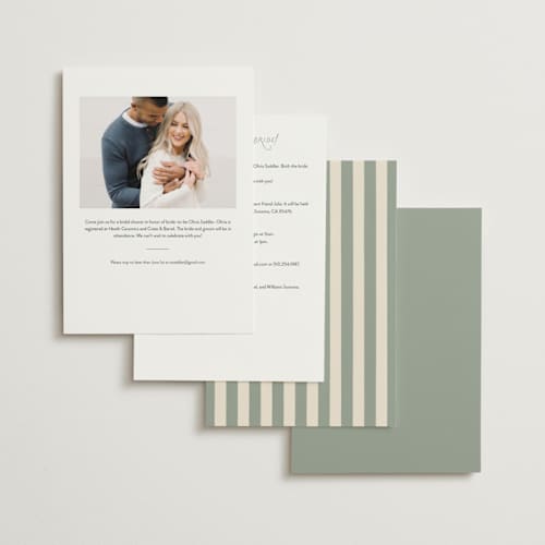 This is a matcha bridal shower invitations with standard by Ani Somi called perfect matcha printing on signature in standard
