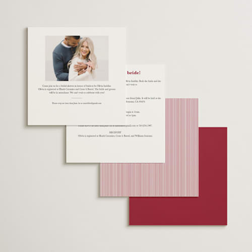 This is a bing cherry bridal shower invitations with standard by Charter Oaks Creative called classic cherries printing on signature in standard