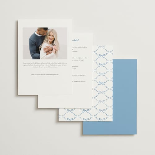 This is a bluebell bridal shower invitations with standard by Kristie Kern called emmaline printing on signature in standard