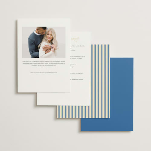 This is a vanilla bridal shower invitations with standard by Jenna Holcomb called freshly off the market printing on signature in standard