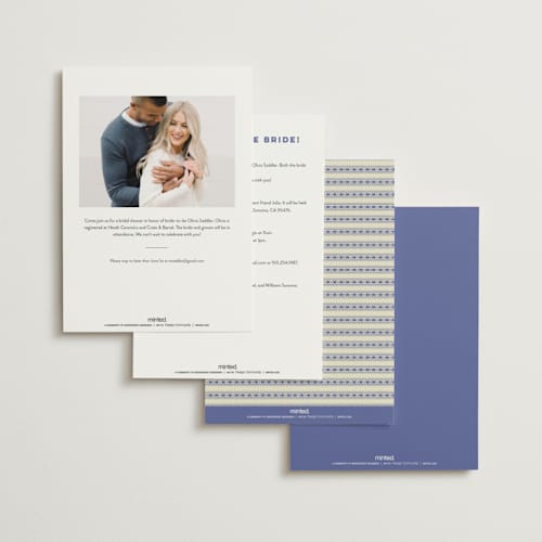 This is a blueberry bridal shower invitations with standard by Sherley Ferreira called tacos & tequila printing on signature in standard