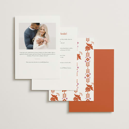 This is a gumdrop bridal shower invitations with standard by Eva Tadros called let's fiesta printing on signature in standard