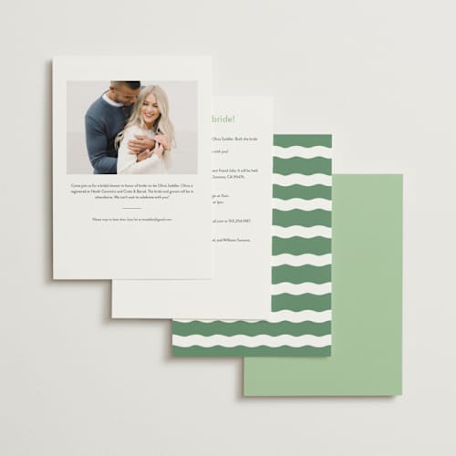 This is a clover bridal shower invitations with standard by Megan Davis called augusta printing on signature in standard