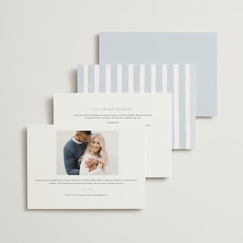 This is a mint bridal shower invitations with standard by Pati Cascino called celina printing on signature in standard