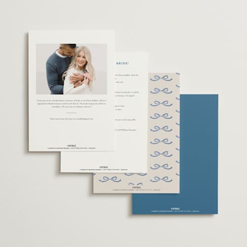 This is a jeans bridal shower invitations with standard by Petra Kern called yay printing on signature in standard