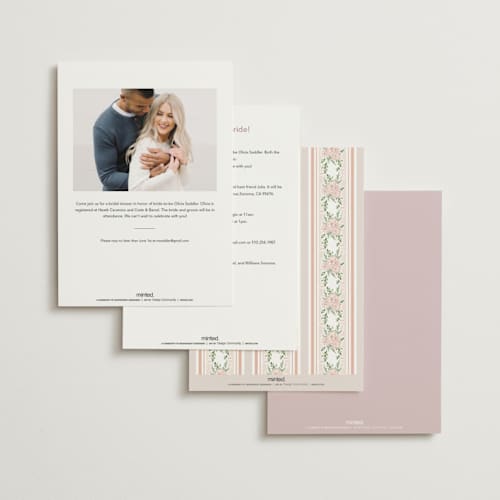 This is a petal bridal shower invitations with standard by Jennifer Postorino called sweet celebration printing on signature in standard