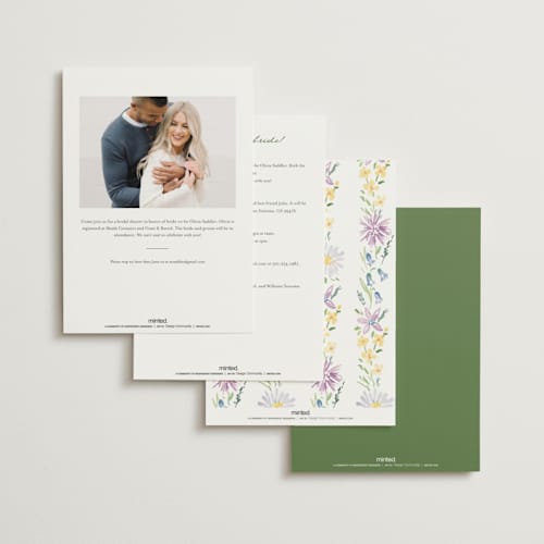 This is a meadow bridal shower invitations with standard by Petra Kern called wild flowers printing on signature in standard