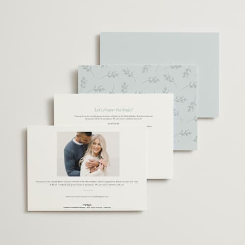 This is a sky bridal shower invitations with standard by Kelly Schmidt called botanical printing on signature in standard