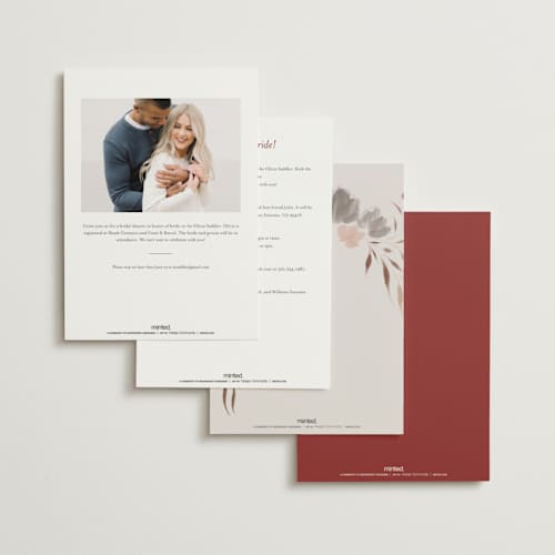 This is a maple leaf bridal shower invitations with standard by Nicoletta Savod called autumn showers printing on signature in standard