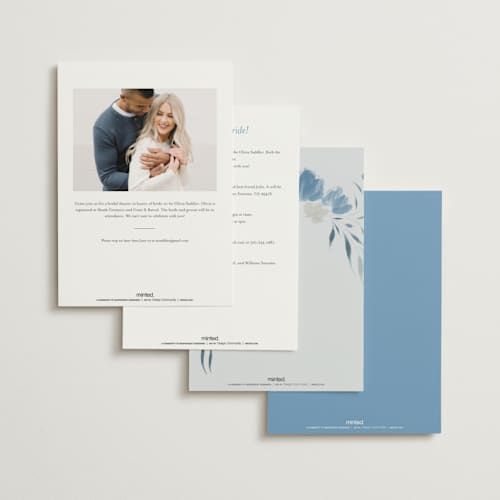 This is a ice bridal shower invitations with standard by Nicoletta Savod called autumn showers printing on signature in standard
