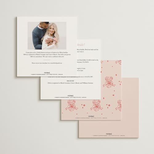 This is a scarlet bridal shower invitations with standard by Cass Loh called cheers to love printing on signature in standard