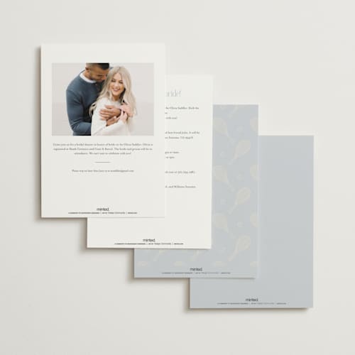 This is a sky bridal shower invitations with standard by Leia Matt called racquet club printing on signature in standard