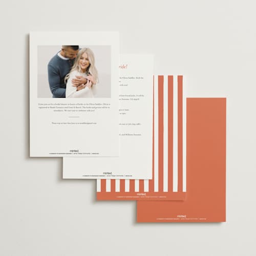 This is a sunset bridal shower invitations with standard by Melanie Kosuge called grandview printing on signature in standard