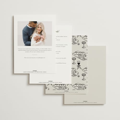 This is a sunset bridal shower invitations with standard by Elly called gathering printing on signature in standard
