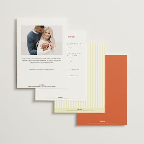 This is a citrus bridal shower invitations with standard by Ashlee Townsend called pickleball & prosecco printing on signature in standard
