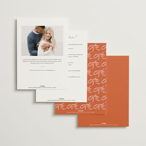 This is a poppy bridal shower invitations with standard by Susan Zinader called classique printing on signature in standard