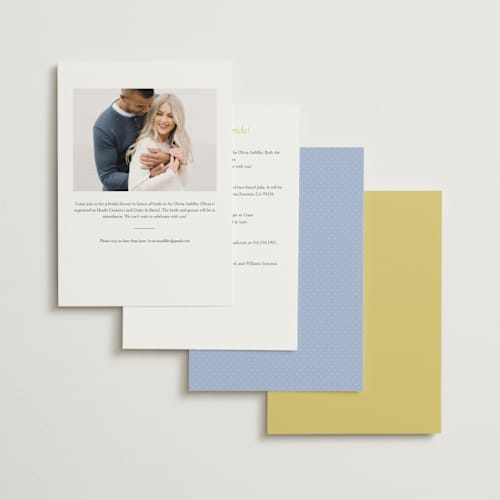 This is a lemon squeeze bridal shower invitations with standard by Erin L. Wilson called summer floral printing on signature in standard
