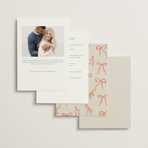This is a rosette bridal shower invitations with standard by Vera Lim called bridalcake printing on signature in standard