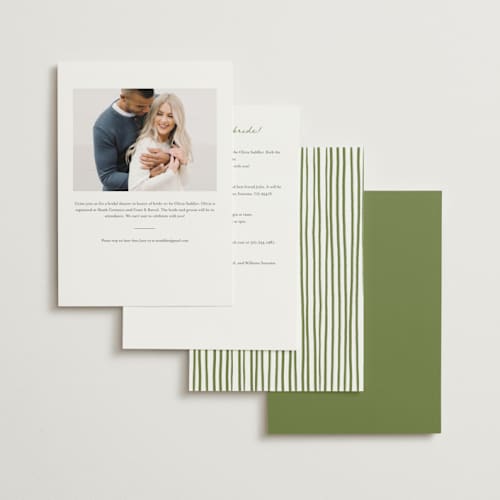 This is a grass bridal shower invitations with standard by Pati Cascino called spring printing on signature in standard