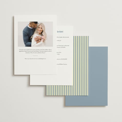 This is a sky bridal shower invitations with standard by Studio Suku called courthouse printing on signature in standard