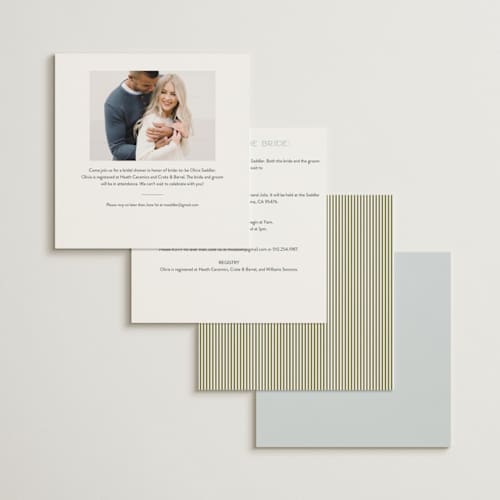This is a bluebird bridal shower invitations with standard by Jenna Holcomb called bird and bough printing on signature in standard