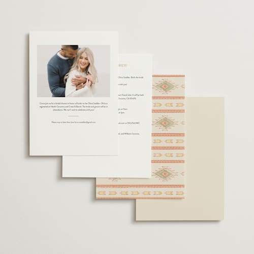 This is a sand bridal shower invitations with standard by frau brandt called cocktails & cowgirls printing on signature in standard