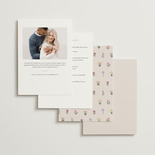 This is a spring bridal shower invitations with standard by Rachel Mattern called wildflower bloom printing on signature in standard