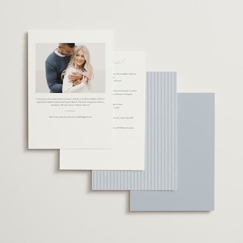 This is a bluebell bridal shower invitations with standard by Kate Ahn called susie printing on signature in standard