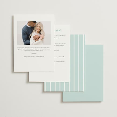 This is a sky bridal shower invitations with standard by Baumbirdy called note printing on signature in standard