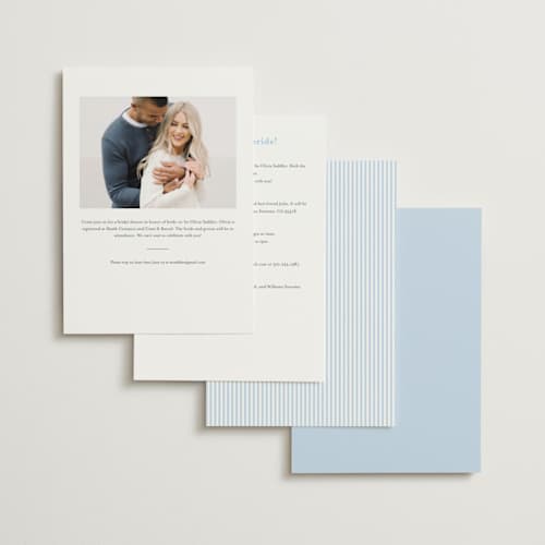 This is a sky bridal shower invitations with standard by Baumbirdy called big bow printing on signature in standard