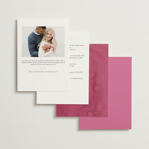 This is a petal bridal shower invitations with standard by Lori Wemple called magic flowers printing on signature in standard