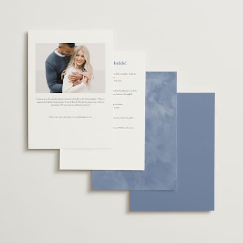 This is a sky bridal shower invitations with standard by Kate Ahn called english garden printing on signature in standard