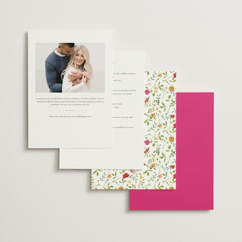 This is a tropical bridal shower invitations with standard by Susan Moyal called pretty vine printing on signature in standard