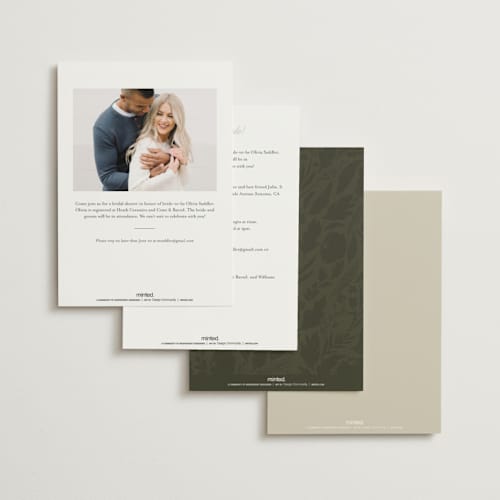 This is a autumn bridal shower invitations with standard by Kate Ahn called poetique printing on signature in standard