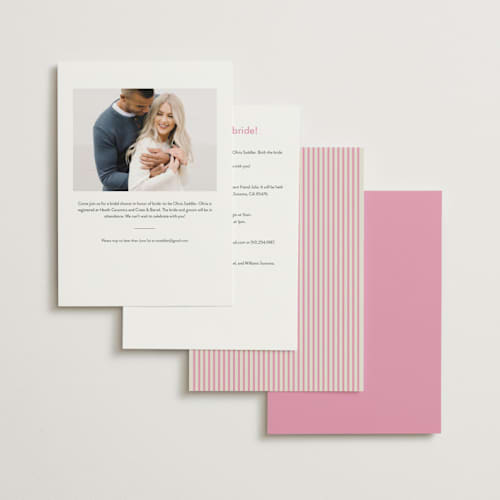 This is a fragola bridal shower invitations with standard by Megan Davis called bocce printing on signature in standard