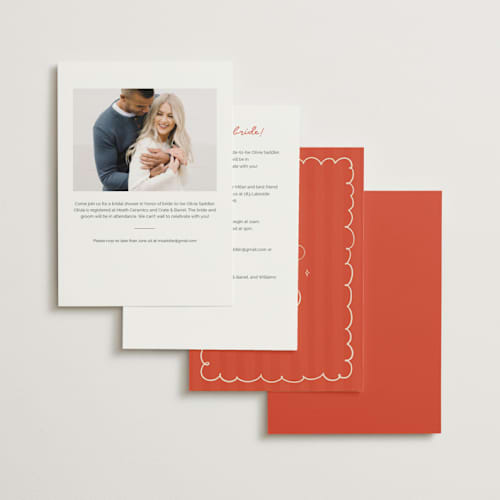 This is a sangria spark bridal shower invitations with standard by Zove Ahhh called party on! printing on signature in standard